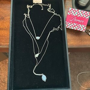 Premier Designs silver lake necklace multi layer necklace